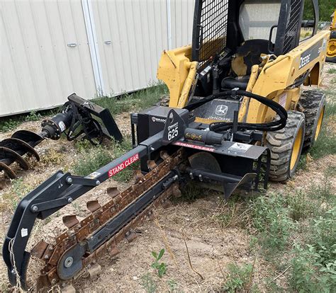 rent skid steer attachments texas|tractor with trencher attachment rental.